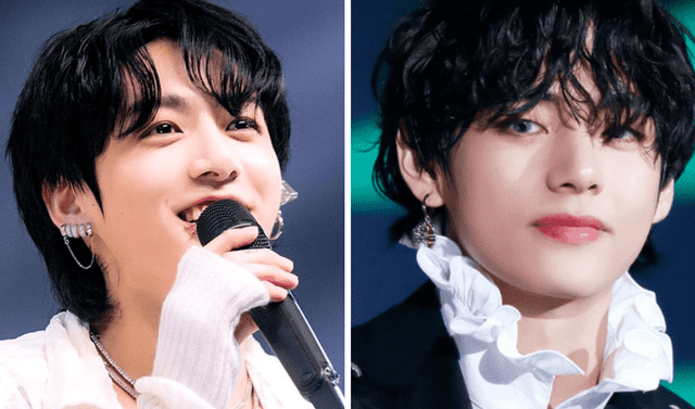 Jungkook y Taehyung (V) son unos de los integrantes más populares de BTS. Foto: composición LR/Twitter @Min_Genius1994/BIGHIT