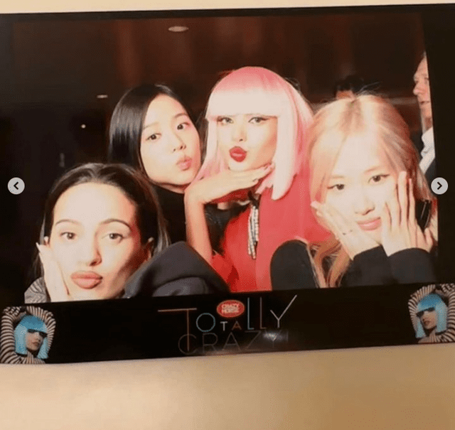  Lisa, Jisoo, Rosé y Rosalía juntas en París. Foto: Rosalía.   